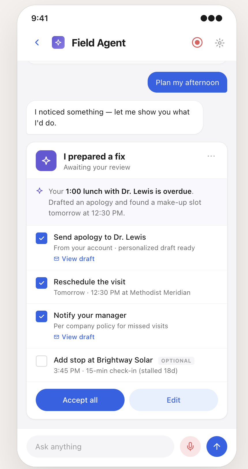 AI proactive fix suggestions