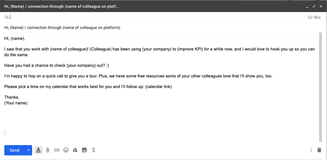Colleague is a client email template