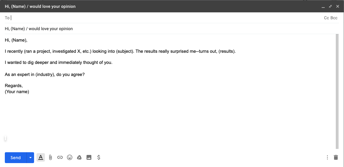 Get their opinion email template