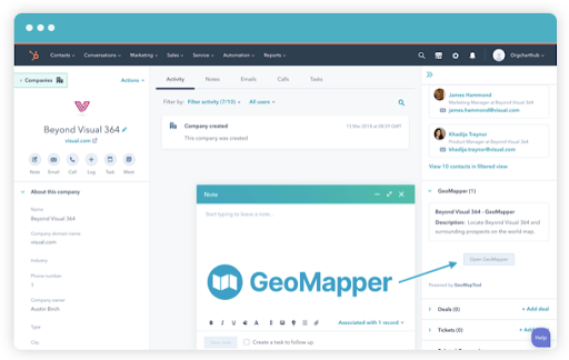 GeoMapper mapping interface