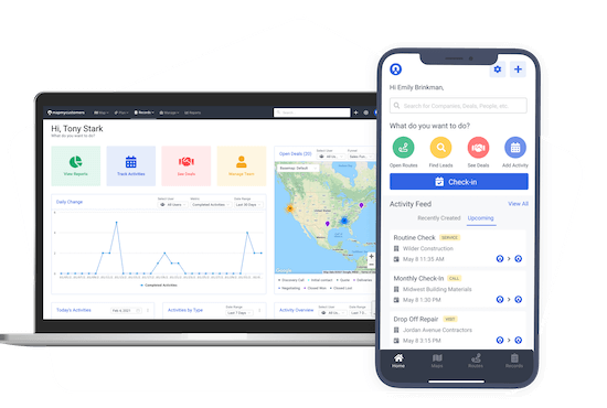 Map My Customers platform interface