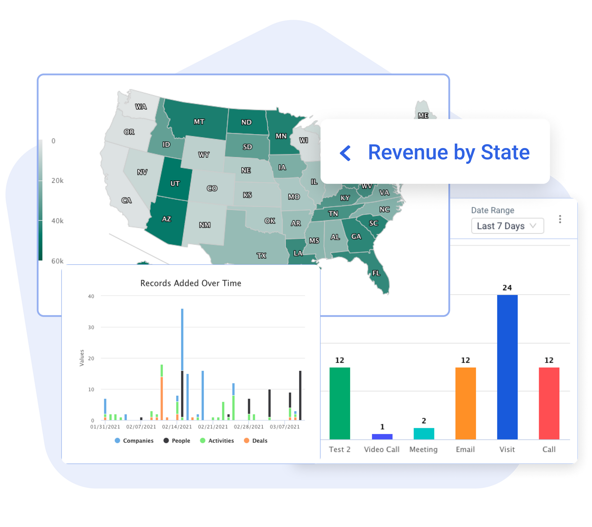 Map My Customers revenue heat map showing top-performing areas